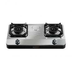“Double Burner Stainless Steel Easy-to-Clean Countertop Gas Stove: A Modern Kitchen Appliance Combining Durability and Safety”